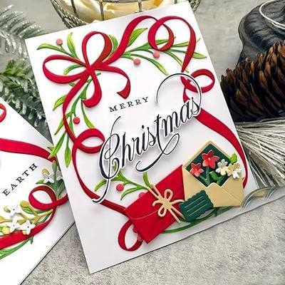 Metal Cutting Die for Scrapbooking, Christmas Cut Stencils for DIY Scrapbook Photo Album Decorative Paper Card, Card Making Supplies, Embossing (Decorative Knot 5.4 x 4.3 in)