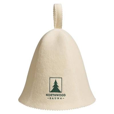 Northwood Sauna - Sauna Hat - 100% Wool Felt - Banya Hair Cap for Men & Women - One-Size-Fits-All - Soft Beige