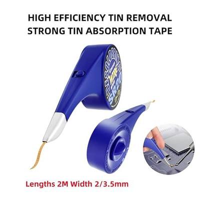 Solder Wick Braid,Desoldering Braided Wicks,Solder Wick Remover,Anti-scalding Desoldering Wire Tin Absorption Wick Solder Remove Strip Tool for Electronic Component Repair (Width 2.0MM,Length 2M)