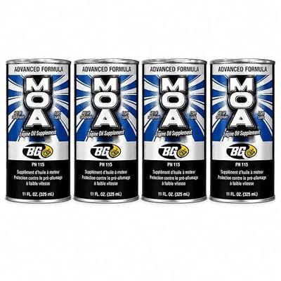 BG Advanced Formula MOA PN 115 Motor Oil Additive, Engine Oil Supplement, 11 fl oz Cans, Pack of 4