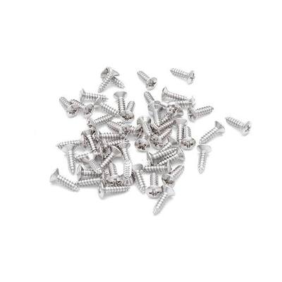 3MM Electric Guitar Bass Pickguard Screws Pick Guards Scratch Plate Mounting Screws (Chrome, 3 * 12mm)
