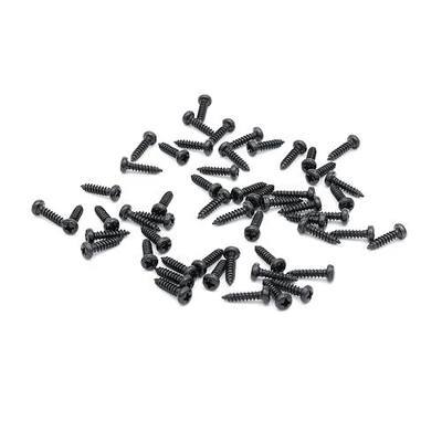50pcs Acoustic Electric Guitar Tuning Pegs Screws,Bass Guitar Machine Heads Mounting Screws for Electric/Acoustic Guitar Bass (Black, 2 * 11mm)