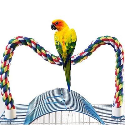 24‘’/31.5''/41'' Bird Perch,Bird Rope Perch & Rope Perch | bird perches for cage,Rope Perch for Conures,Parrots,Cockatiel,Lovebird,Budgerigar,Parakeet rope perches for cage