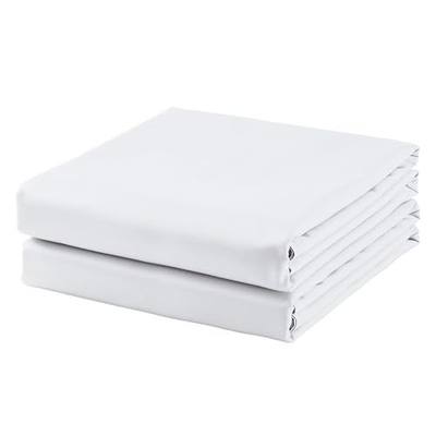 2-Pack Cotton TwinXL Flat Sheet Only, 600 Thread Count 100% Egyptian Cotton Top Sheet, Cool & Breathable Flat Bed Sheets Wrinkle, Fade, Stain Resistant (White TwinXL 2Pack)