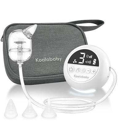 Koalababy Electric Nasal Aspirator for Baby, Hospital-Grade Nose Suction | 9 suction levels, soft silicone tips, travel bag, night light and music for easy cleaning and everyday care