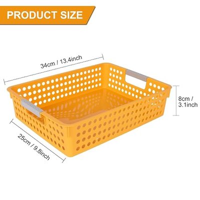 4 Pieces Turn in Trays for Classroom, Paper Organizer Baskets for Office and School