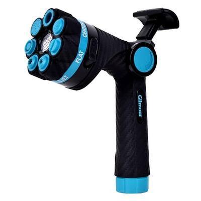 Gilmour Heavy Duty Graphite Fireman Garden Hose Nozzle with Swivel Connect | 8 Pre-set Spray Patterns, Flow Control, Durable Metal Build, Multi Use for Plants, Pets, Cars, and Patios