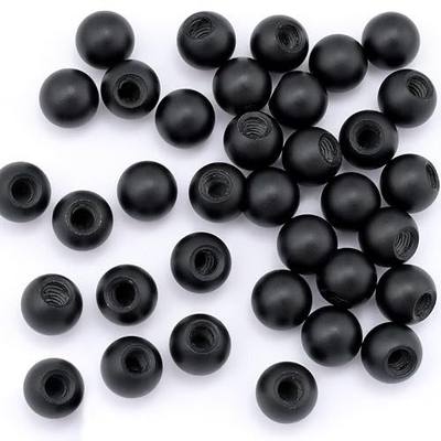 35PCS M4 Thread Cap Nuts Knob, Plain Carbon Steel Screw Caps Ball Lamp Decoration, Light Fixture Fastening Nuts, Decorative Screw Caps Cover for Furniture Lighting -Black