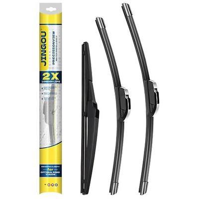 Wiper Blades,24"/20"/11" Windshield Wipers Set,Compatible with 2011-2015 Kia Sorento/2010-2019 Kia Soul,Front and Back Automotive Replacement Windshield Wiper blades(Pack of 3)