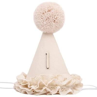 Lace 1/2 Birthday Hat-Sweet Half Birthday Decoration,Lace Flower Princess Party Crown,6 Months Floral Party Supplies