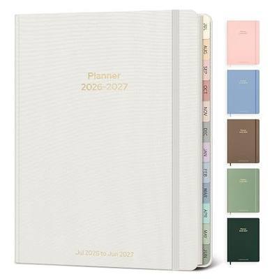 Planner 2026-2027 Weekly & Monthly Academic Planner, 6" x 8.3" | July 2026 - June 2027, Hardcover Agenda 2026-2027 Calendar Daily Planner for Student Teacher with Monthly Tabs, Elegant Ivory