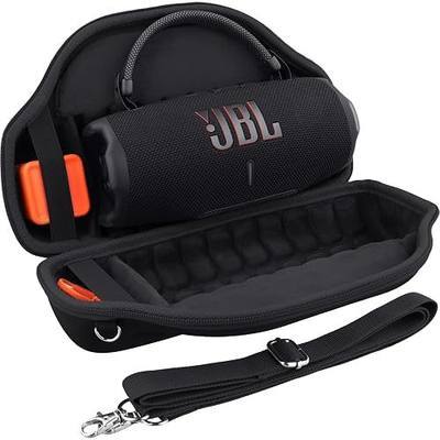 co2CREA Case for JBL Charge 6 Portable Bluetooth Speaker, Black | High-Density Foam Padding, Reinforced Handle, Detachable Shoulder Strap, Compact Lightweight Design, Dust Protection