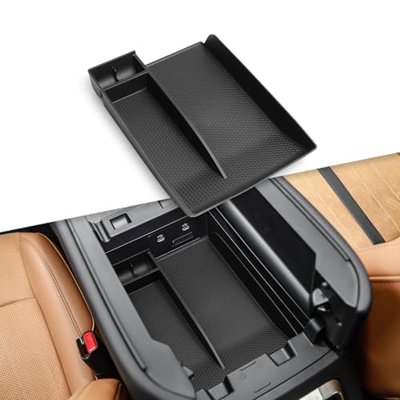 smabee Center Console Organizer for Mazda CX90 CX70 2024 2025 2026 | 2026 CX90 CX70 Accessories,Center Console Storage Box,Center Console Tray,Organizer Box,Cratch Resistance,Resilient,TPE,Black