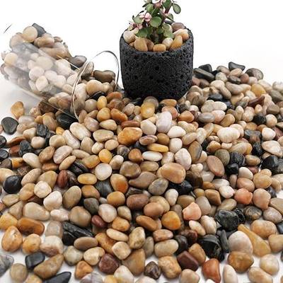 NUPICK 3lb River Rocks for Plants Indoor, Mixed Pebbles for Vase Fillers | 3/8 Inch Decorative Pea Gravel for Fish Tank, Natural Polished Stones for Succulent, Bonsai, Landscaping, Bird Baths