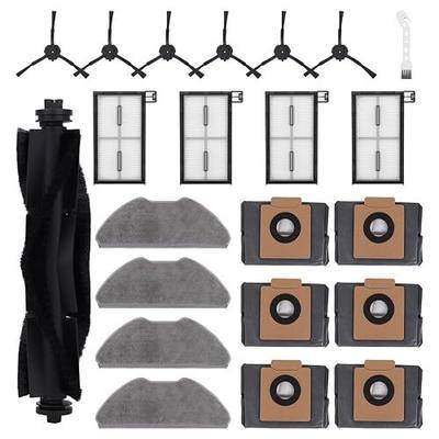 Replacement Parts for Eufy X8 Pro: Compatible with Eufy X8 Pro Series Robot Vacuum Cleaner - 1 Main Brushes,1 Brush, 4 Hybrid Accessory Filters, 6 Side Brushes,4 Mop Pads, 6 Vacuum Bags(22 Pcs)