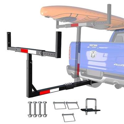 TRUSOON Truck Bed Extender Hitch Mount, Adjustable 2-in-1, 1000 lb | Heavy-duty steel, adjustable 2-in-1 design, anti-rattle stabilizer, for kayaks, lumber, ladders and long loads