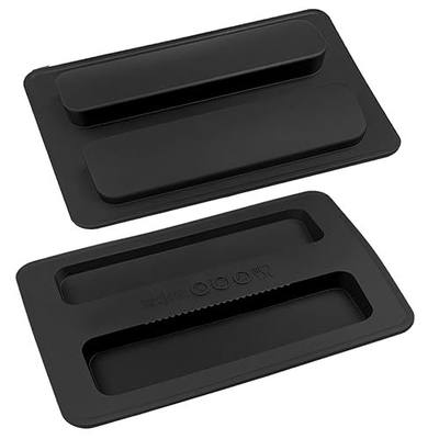 2 Pack Toaster Cover 2 Slice Silicone Toaster Dust Covers Lid Bread Machine Cover Bread Maker Accessories, Black