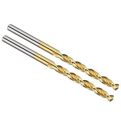 PATIKIL 4.5mm Drill Bit, M42 8% Cobalt High-Speed Steel Jobber Straight Shank 135° Titanium Nitride (TiN) Coated for Hard Metal Stainless Steel - 2 Pack