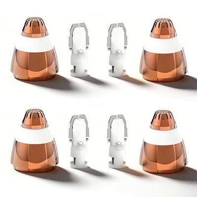 Eyebrow Hair Remover Replacement Heads with Painless Replacement Blades Compatible with Flawless Facial Eyebrow Hair Remover, Perfect for Beauty Enthusiasts Daily Use (Rose Gold, 4 Pack)