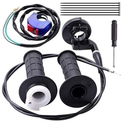 Mini Bike Throttle Cable Assembly Kit fit for Coleman CT200U CT200U-EX BT200X Baja DB30 Warrior MB200 Predator 212cc Massimo Motovox 196cc 200cc 6.5hp Engine Parts (7/8" Handlebar)