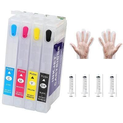 Remanufactured Empty Refillable Sublimation Ink Cartridges -Compatible with WF-7840 WF-7820 WF-7310 EC-C7000 - with Single-use Chip - for Regular or Sublimation Printing