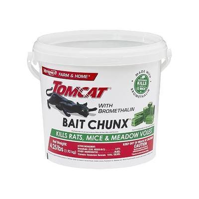 Tomcat with Bromethalin Bait Chunx Pail, 4.25 lbs. | Rat & Mouse Bait, Rat and Mice Control for Agricultural Use and Professional Applicators