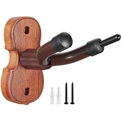 KKG Violin Wall Mount Violin Hanger 1 Pack with Bow Hook Home & Studio Rosewood Violin/Viola Stand