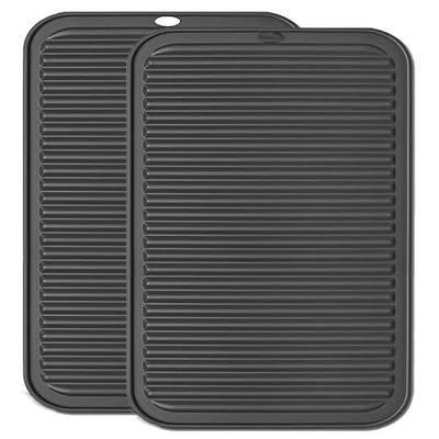 Extra Large Silicone Trivets for Hot Pots and Pans 16x12 Inch, Heat Resistant Hot Pads for Countertops, Hot Dishes, Pot Holders for Kitchen, 2 Pieces, Black