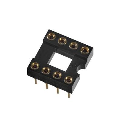 20pcs 2 Row Full Gold Plated Round Hole Solder Type Adapter DIP-8. | Solder Type Sockets Adapter