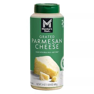 Member Mark Grated Parmesan Cheese, 24 Ounces, Made With Real Milk, No Artificial Colors, Aged 10 Months