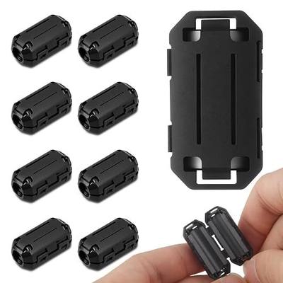 9PCS Clip-on Ferrite Ring Core RFI EMI Noise Suppressor Ferrite Bead Ring Cable Clip for 3mm/ 5mm/ 7mm/ 9mm/ 13mm Diameter Cable Signal Noise Filter Noise Suppressor