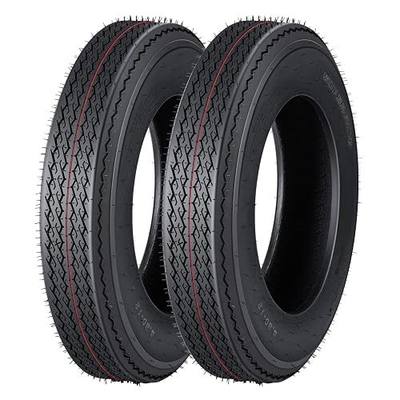 4.80-12 Trailer Tires, 6PR Load Range C, 2 Pack 12 Inch Utility Tire | Fuel-saving tread, heavy load C rating, fit camper, boat, farm, horse, landscape, hauling utility trailers