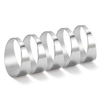 304 Stainless Steel Pie Cuts, 3'' Polished Exhaust Cutout Laser Cut and Deburred for Custom Exhaust System 5 Pcs