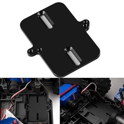 Electronic Mount Plate ESC Receiver Tray for Tra-xxas Mini Maxx | 4WD RTR Brushless Monster Truck 1/16 RC Car Upgrades Aluminum Black