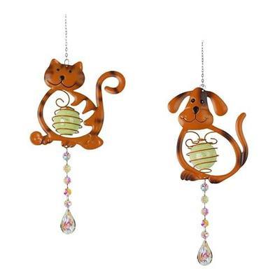 VEWOGARDEN Cat and Dog Suncatchers for Windows Hanging, Sun Catchers Indoor Window with Crystal Pendant for Birthday, Mother’s Day, Father's Day