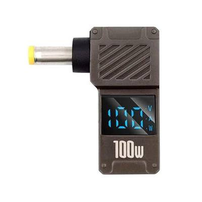 Xiwai USB-C PD 65W Charge Adapter Type-C Input to DC 5.5x2.5mm Barrel Jack Plug Smart LED Digital Display 100W Output 20V 5A Charger Connector for Laptop