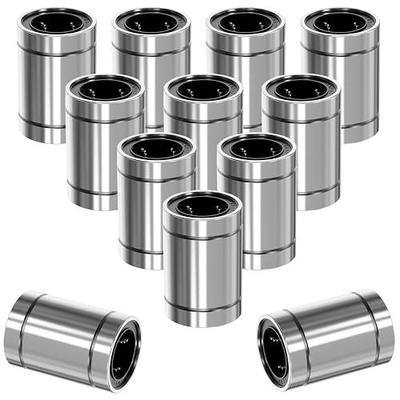 12Pcs LM8UU Linear Ball Bearings | 8mm Bore, 15mm OD, 24mm Length, Double Rubber Seals – Ideal for CNC and 3D Printer Applications