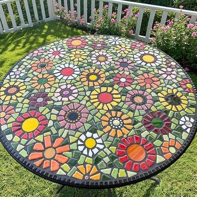Artspac Ceramic Mosaic Tiles Bulk, 1 Pound Broken Mosaic Tiles for Crafts Supplies, Blue Small Mosaic Ceramic Tiles for DIY Outdoor Decoration
