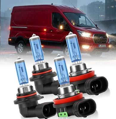 Fit For Ford Transit 150 250 350 (2014-2023) Front Fog Light Bulb Combo, 9005 High Beam H11 Low Beam Lights,6500K White,Plug and Play, Pack of 4PCS