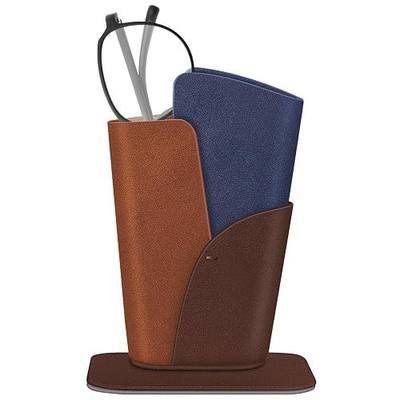FINTIE Eyeglasses Holder, Vegan Leather Glasses Stand Case For Nightstand | Nightstand Glasses Holder, Desktop Organizer, For Glasses/Remote/Pen Storage, Small Item Storage, Anti-Scratch