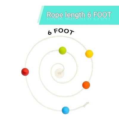 6 Foot with 5 Beads Vision Convergence Training - Convergence Insufficiency Tool - Train Vision, Athletic Performance, and More!, White