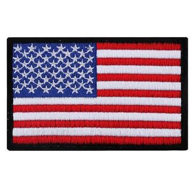 Black American Flag Patch - Tactical USA Flag Patches | Hook & Loop Premium Embroidered Patch, Rectangular Military Army Uniform Emblems(3x2 Inches)