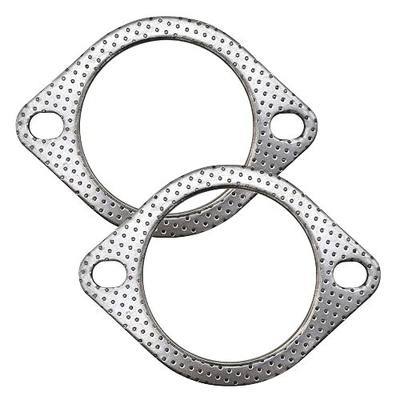 3 Inch 2 Bolt Exhaust Gasket for Muffler Flange Manifold High Temperature Graphite w/Fire Ring 77mm ID 2 Pcs