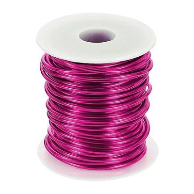HARFINGTON 10 Gauge Aluminum Craft Wire 2.5mm 65.5ft Flexible Bendable Anodized Metal Jewelry Sculpting Wire for Jewelry Making Modelling Craft DIY, Dark Pink