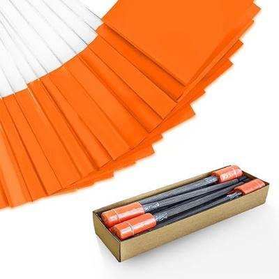 Zozen 30x5x4 In Extended Flag Pole Marking Flags,1000Pcs Fluorescent Orange | Writable Marker Flags for Lawn & Irrigation & Landscape & Sprinkler & Survey & Dog Training