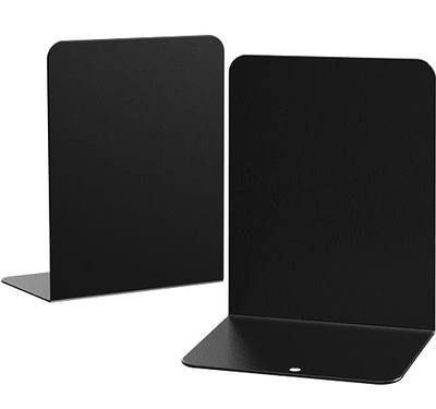 Book Ends, 2 Pieces Metal Bookend for Shelves, Bookends for Heavy Books | Book Holders for Shelves, Desk Organizers, Book Dividers for Office, School, Bookstore, Home