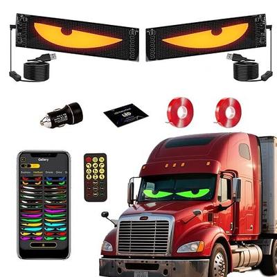LED Eyes for Truck Windshield, 2PCS 23.6inx4.7in Devil Eyes Light for Windshield, Devil Eyes Light for Car, Truck, SUVs, Gift for Men