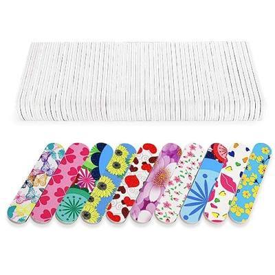 Mini Nail Files (50 Packs), Colorful Emery Boards for Nails Double Sided 180 Grit Emory, Gifts Bulk Fingernails Manicure Tools Shaping Buffing Smoothing Filers Cute 3.5”