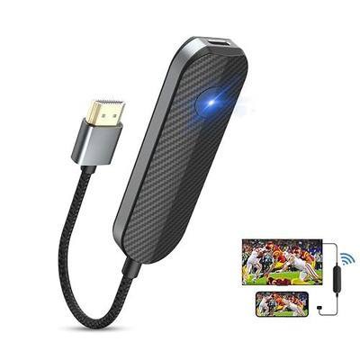4K 1080P Wireless HDMI Display Adapter, WiFi Streaming Movies, Shows Receiver for i-Phone, i-Pad, Android, Tablet, Laptop, Window to HDTV/Monitor/Projector, Compatible Miracast, Air Play, DLNA