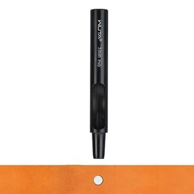 WUTA PVD Coated Leather Hole Punch, High-Carbon Steel Precision Round Punches for Belt & Watch Strap Making, Rust-Resistant Sharp Edge Craft Tools (1pc 7mm Hole Punch)
